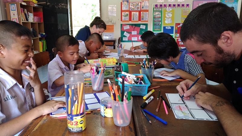 Children drawing