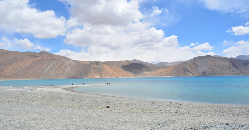 A lake in a desert